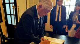 Japanese Defense Minister Gen Nakatani. (Instagram.com @gallefacehotel)