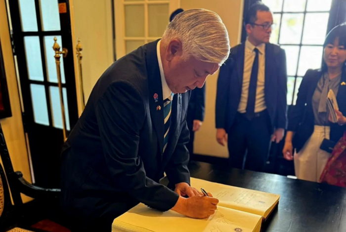 Japanese Defense Minister Gen Nakatani. (Instagram.com @gallefacehotel)