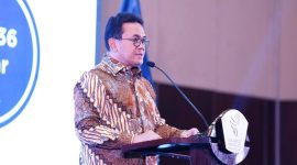 Minister of Trade Budi Santoso delivers his presentation during the closing ceremony of the 40th Trade Expo Indonesia (TEI) 2025 at ICE BSD City, highlighting Indonesia’s export achievements and global trade commitment.