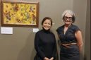 Andrea with Mardi Jennings, Chair Burra Regional Art Gallery. (Doc. Andrea van Diemen) 
