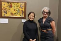 Andrea with Mardi Jennings, Chair Burra Regional Art Gallery. (Doc. Andrea van Diemen) 
