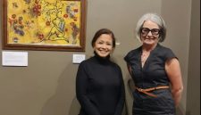 Andrea with Mardi Jennings, Chair Burra Regional Art Gallery. (Doc. Andrea van Diemen) 

